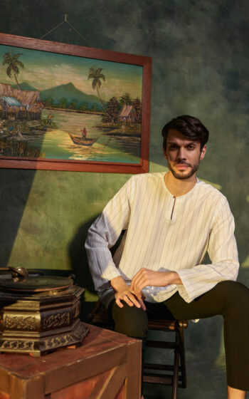 Kurta Pesak Melayu Kito in Stripes